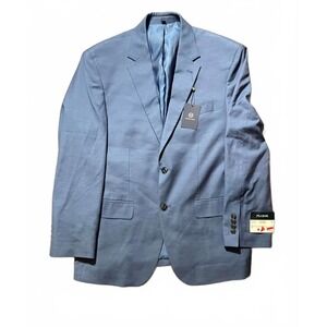 Jos. A. Bank Tailored Fit Suit Jacket Bright Blue Mens 41R Wool Blend NWT